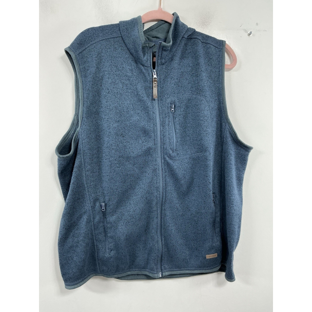 Mens Excellent Condition Smith Workwear Vest 2XL Blue Full Zip